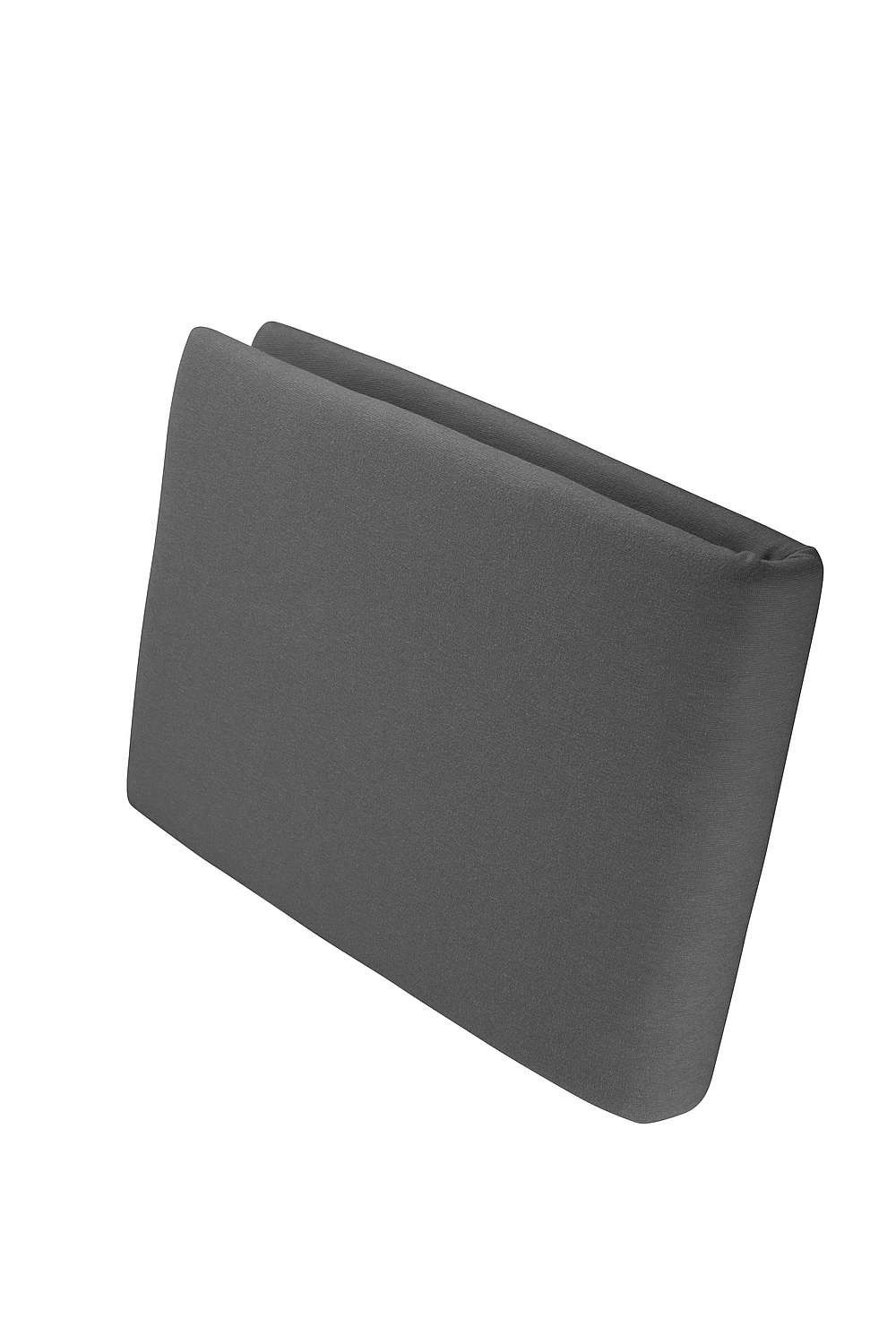 gefaltetes anthrazitfarbenes Spannbettlaken aus bio Baumwolle (kbA), Freisteller