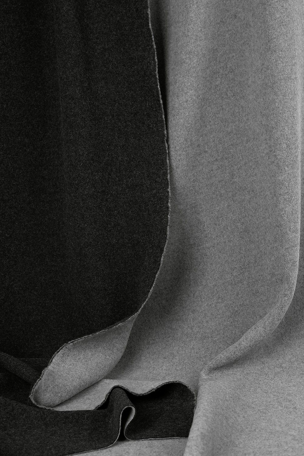 grau schwarzer Web Doubleface Stoff