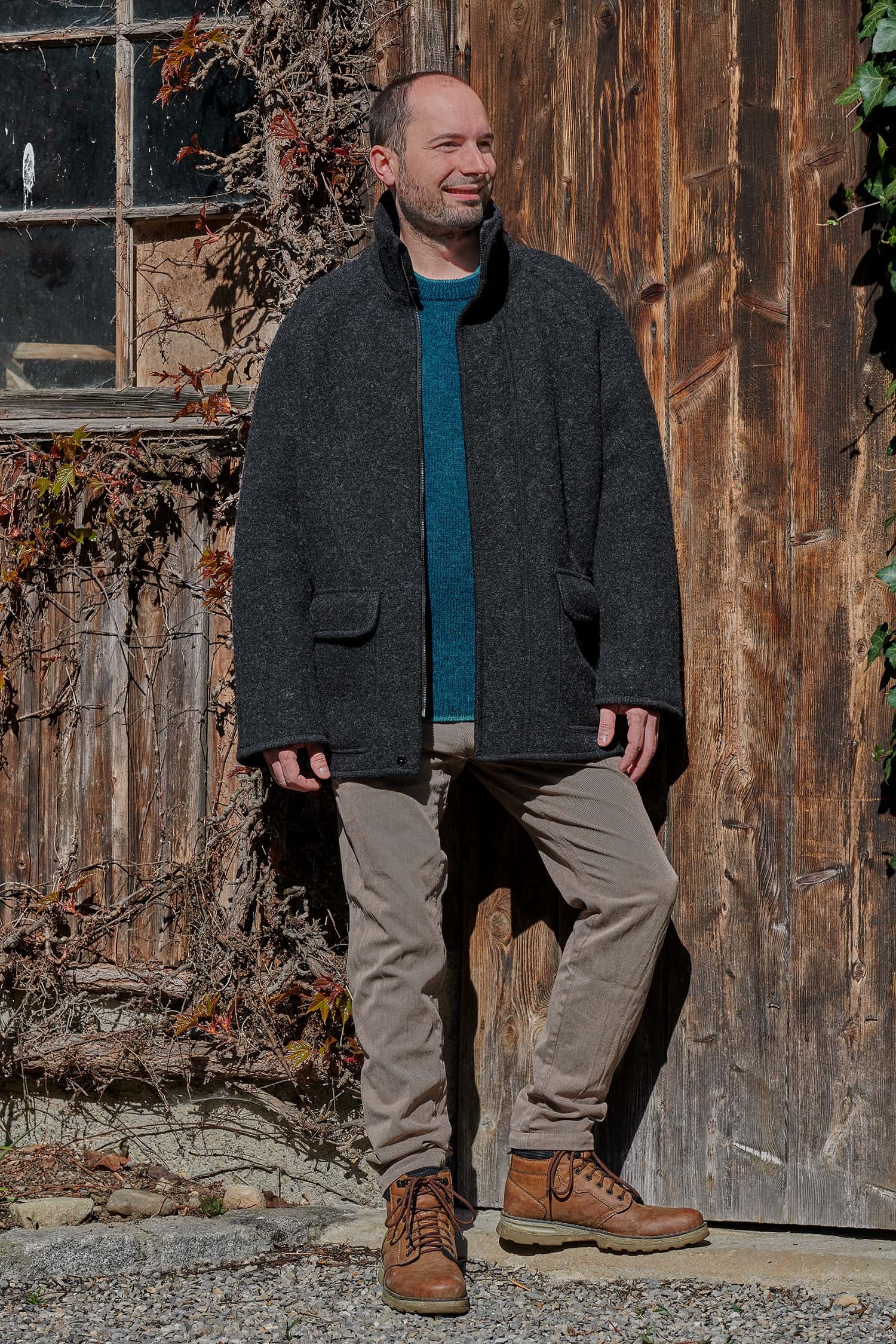 Finkhof-Walkjacke unisex aus Bio-Schurwolle