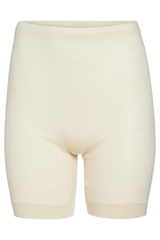 naturweiße Wollbermuda aus bio Wolle (kbT), Freisteller von vorne
