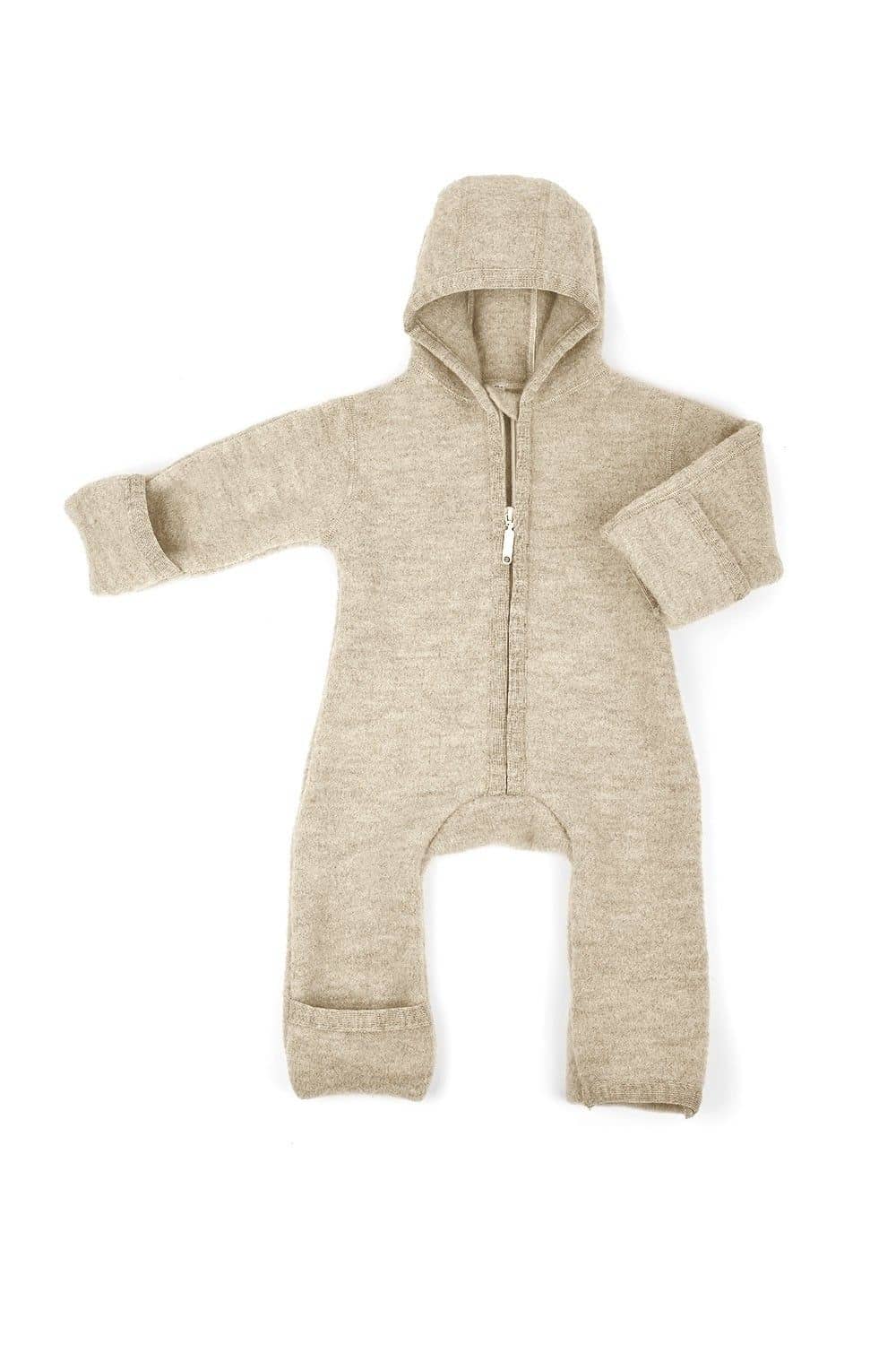 naturmelierter Walkoverall aus bio Wolle (kbT) vom Finkhof, Freisteller