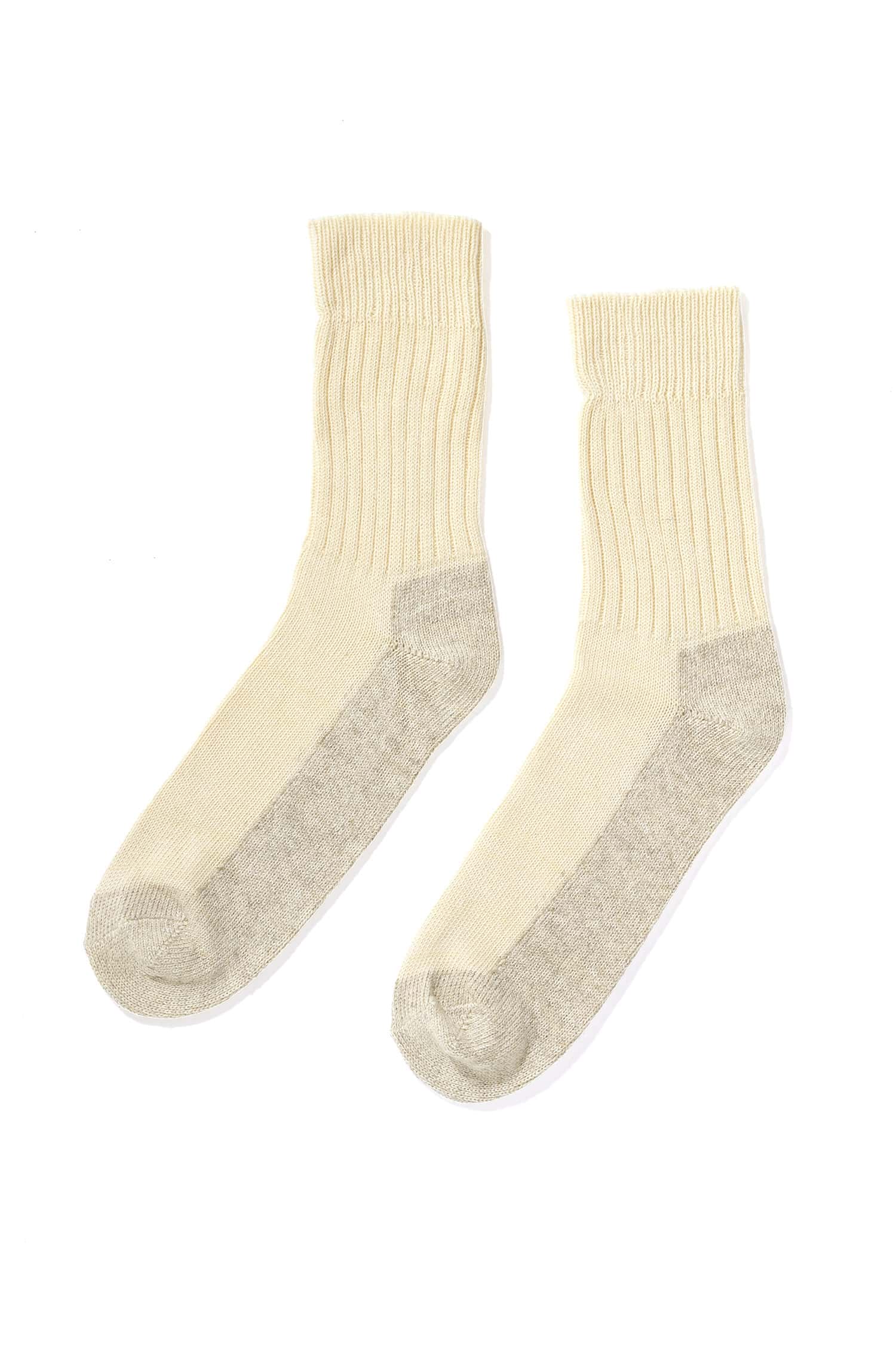 Socke Spezial naturweiß aus Bio-Baumwolle mit Bio-Schurwolle