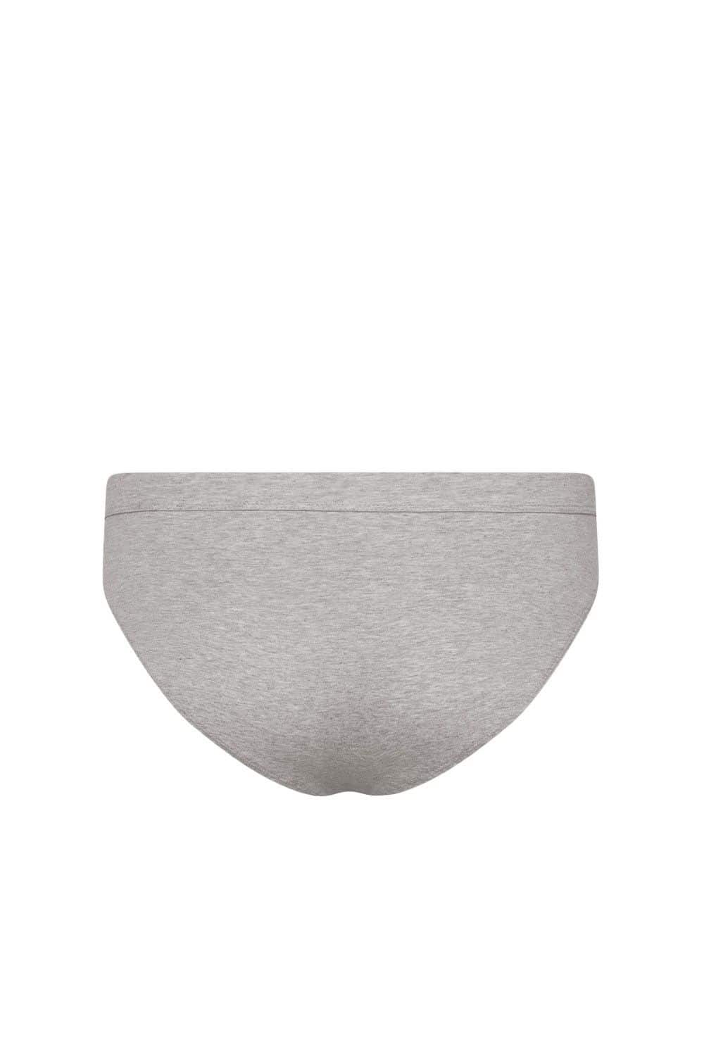 hellgraumelierter Slip aus bio Baumwolle (kbA) und Elasthan, Freisteller von hinten
