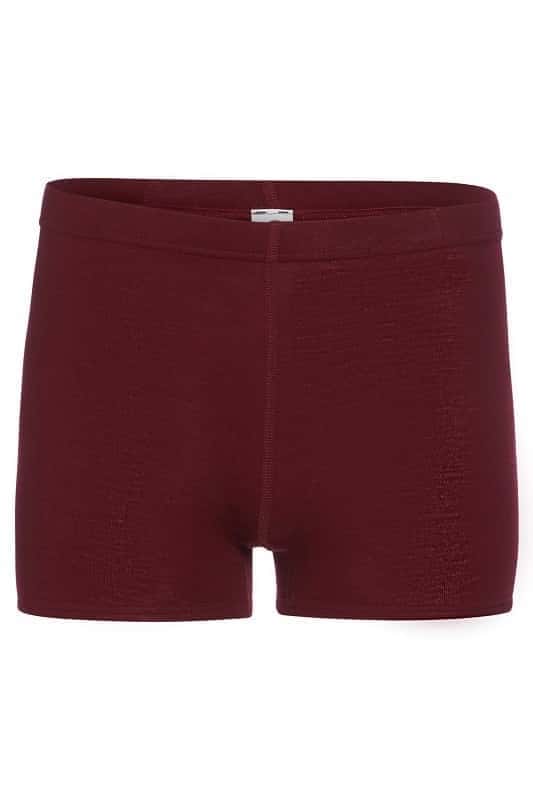 bordeauxrote Panty aus bio Wolle (kbT) und Seide, Freisteller von vorne