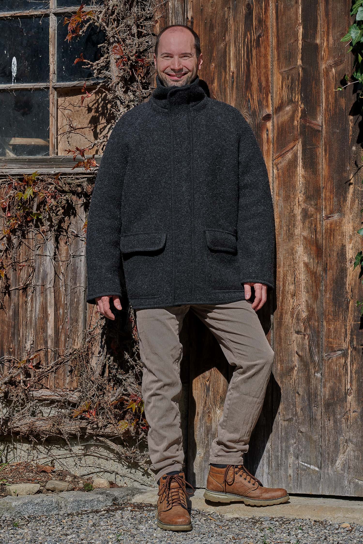 Finkhof-Walkjacke unisex aus Bio-Schurwolle