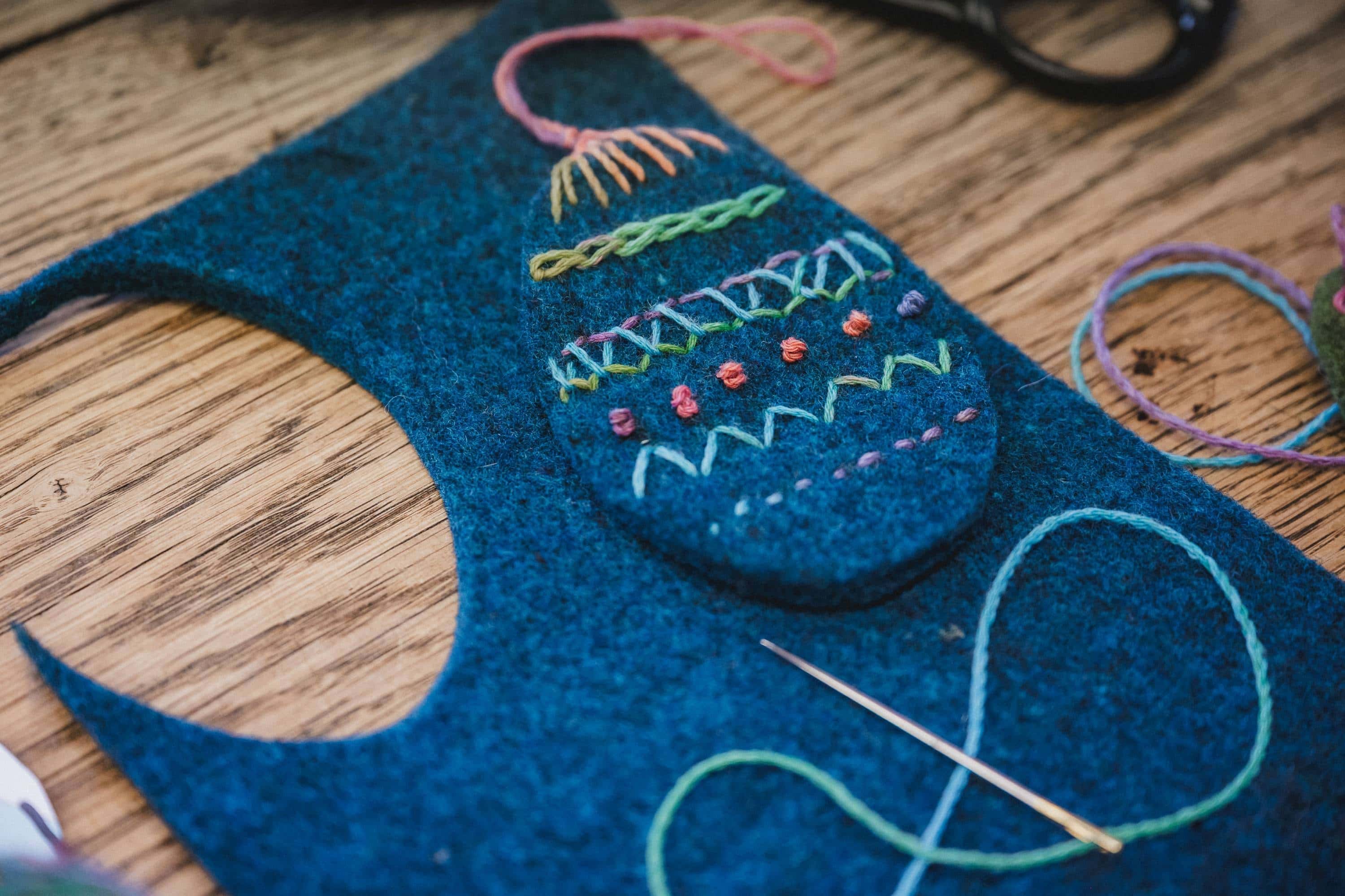 Bastelanleitung - Verzierte Ostereier aus Finkhof-Nadelfilz