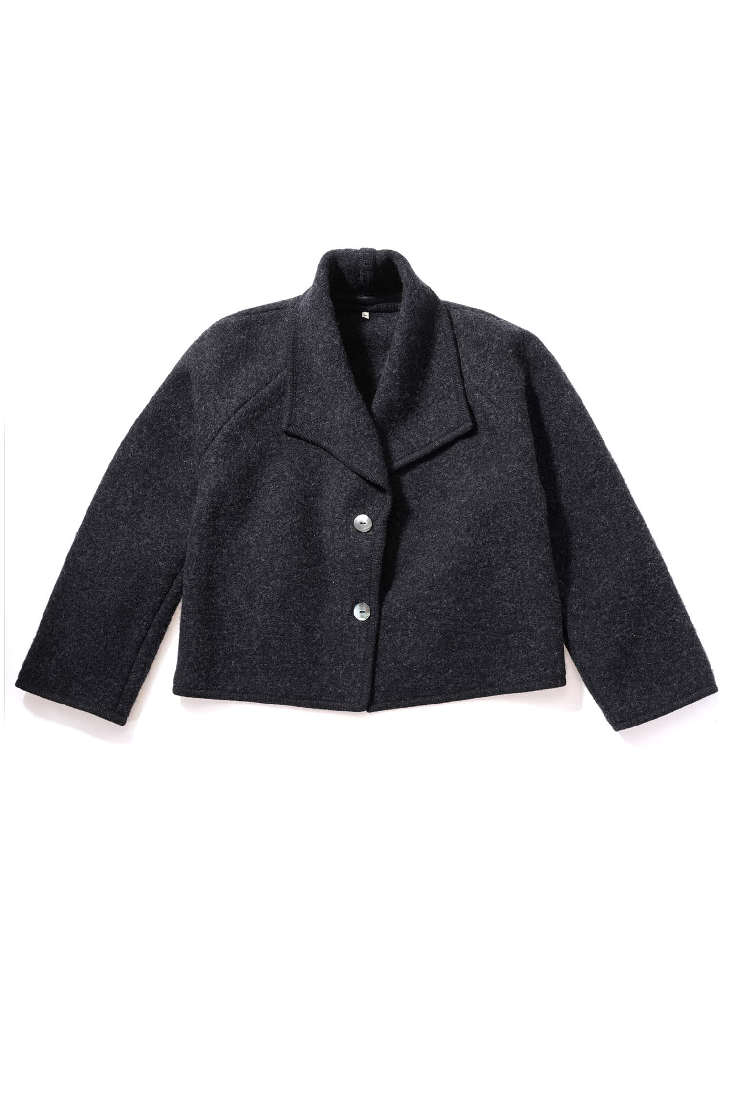 Damen-Kurzjacke aus Finkhof Strickwalk aus Bio-Schurwolle Damen-Kurzjacke aus Finkhof Strickwalk aus Bio-Schurwolle
