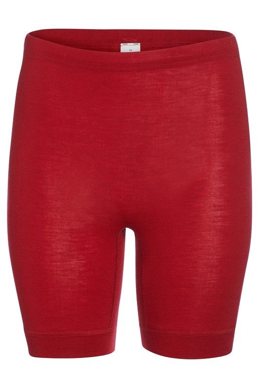 rote Wollbermuda aus bio Wolle (kbT), Freisteller von vorne