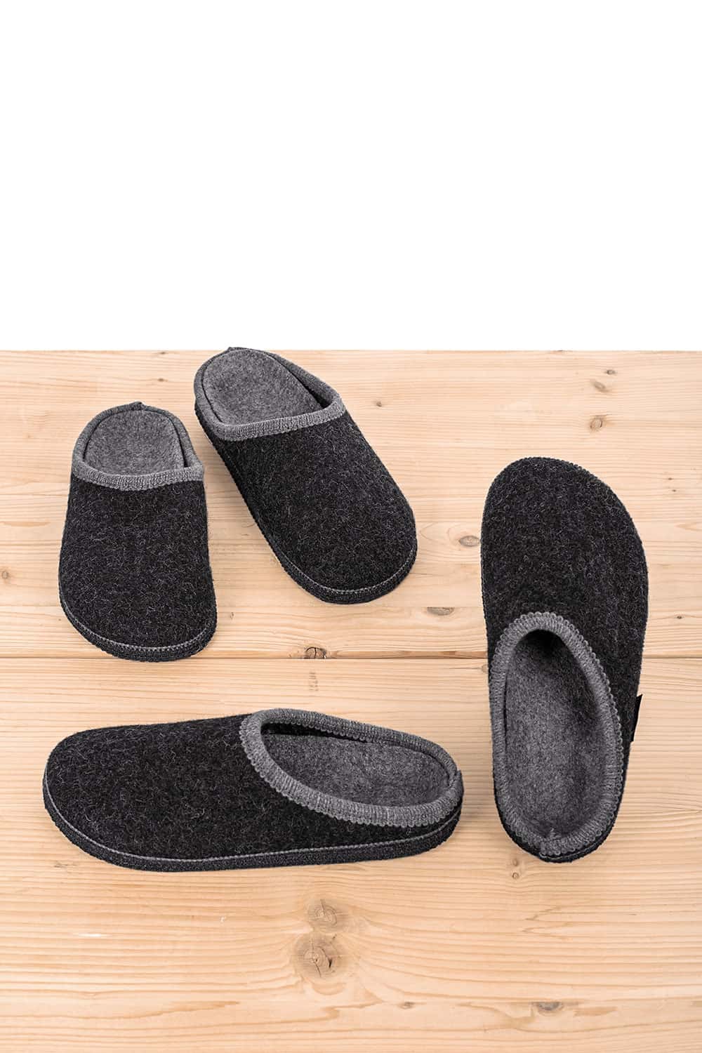 Pantoffeln mit Korkfußbett mit Schurwolle Pantoffeln mit Korkfußbett mit Schurwolle