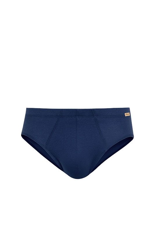 marineblauer Slip aus bio Baumwolle (kbA), Freisteller von vorne