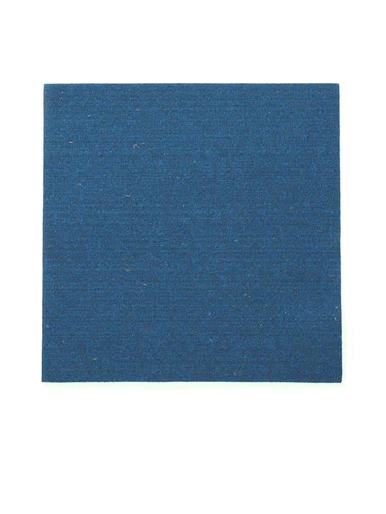 eckige Finkhof-Sitzauflage in seeblau aus bio Wolle (kbT), Freisteller