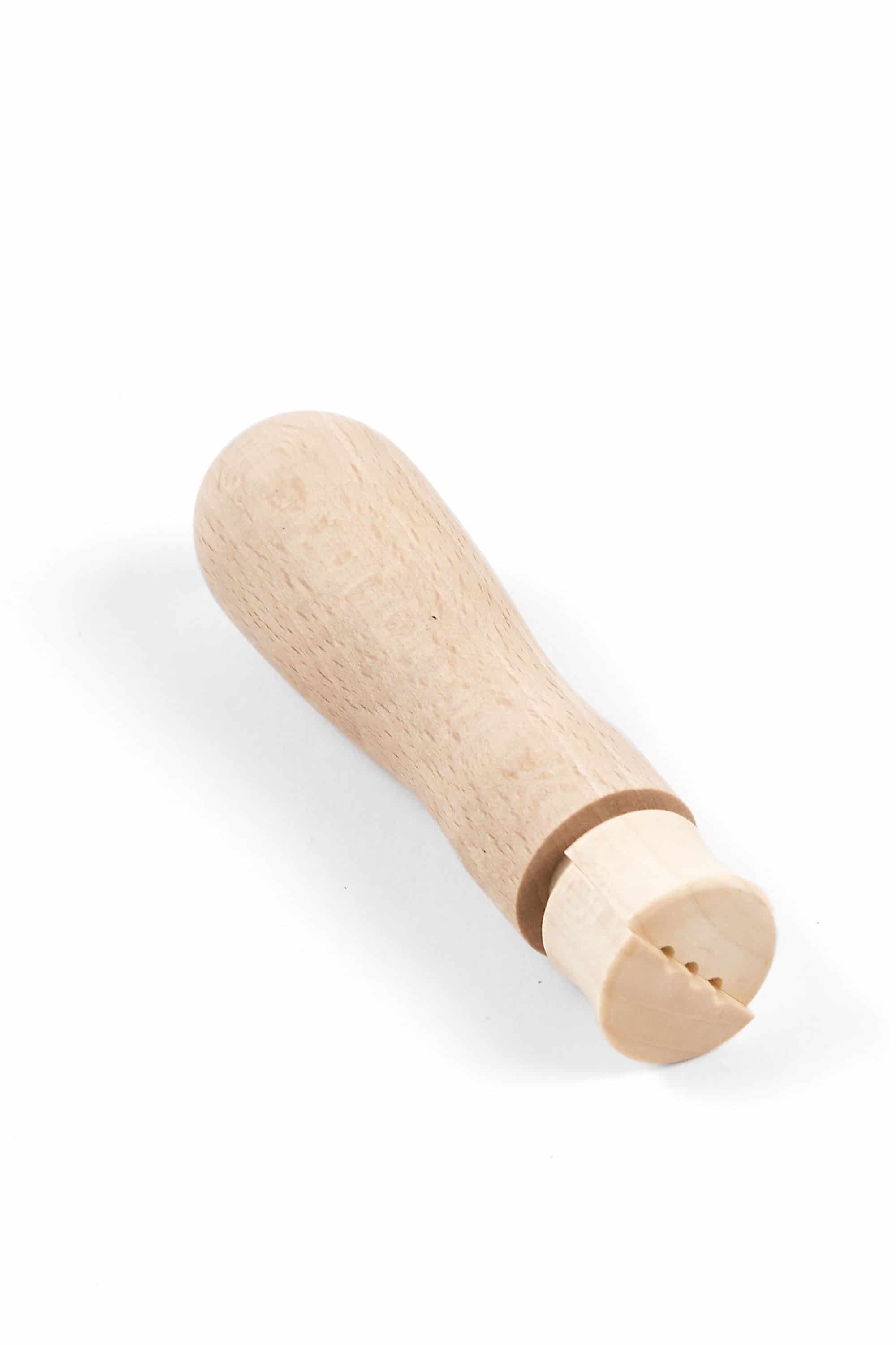 Holzgriff von Filznadelhalter Profi für drei Nadeln, Freisteller