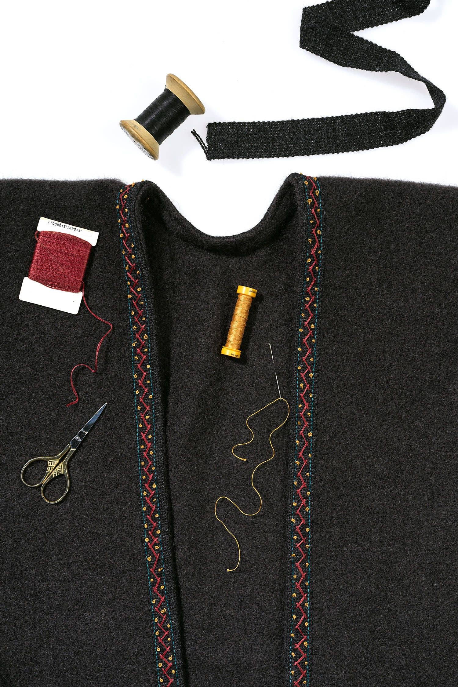 Nähanleitung für einen einfachen Poncho Anleitung zum Sticken