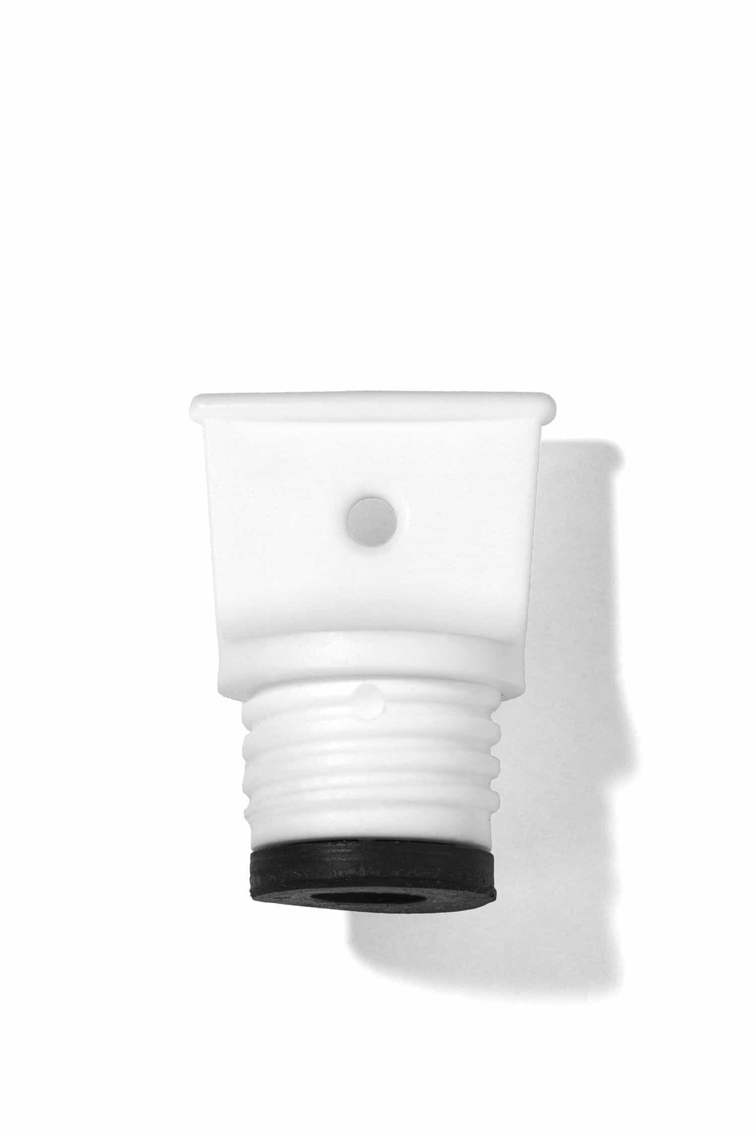 weißer Wärmflaschen Ersatzverschluss, Freisteller