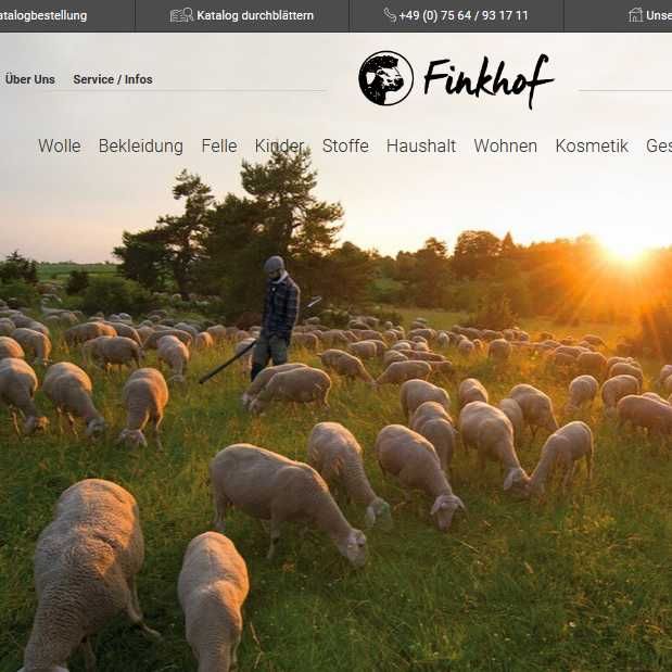 Screenshot von Finkhof Shop