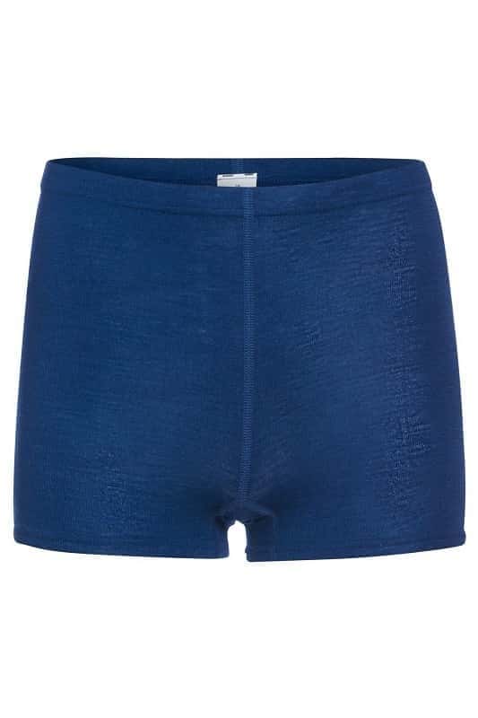 dunkelblaue Panty aus bio Wolle (kbT) und Seide, Freisteller von vorne