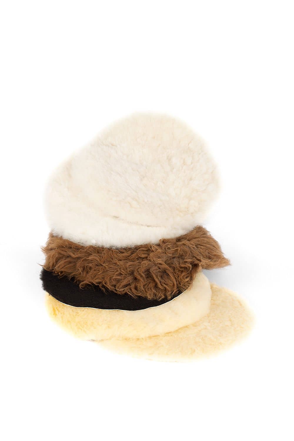 2. Wahl Stuhlauflage rund runde zweite Wahlstuhlauflagen vom Finkhof in verschiedenen Farben gestapelt