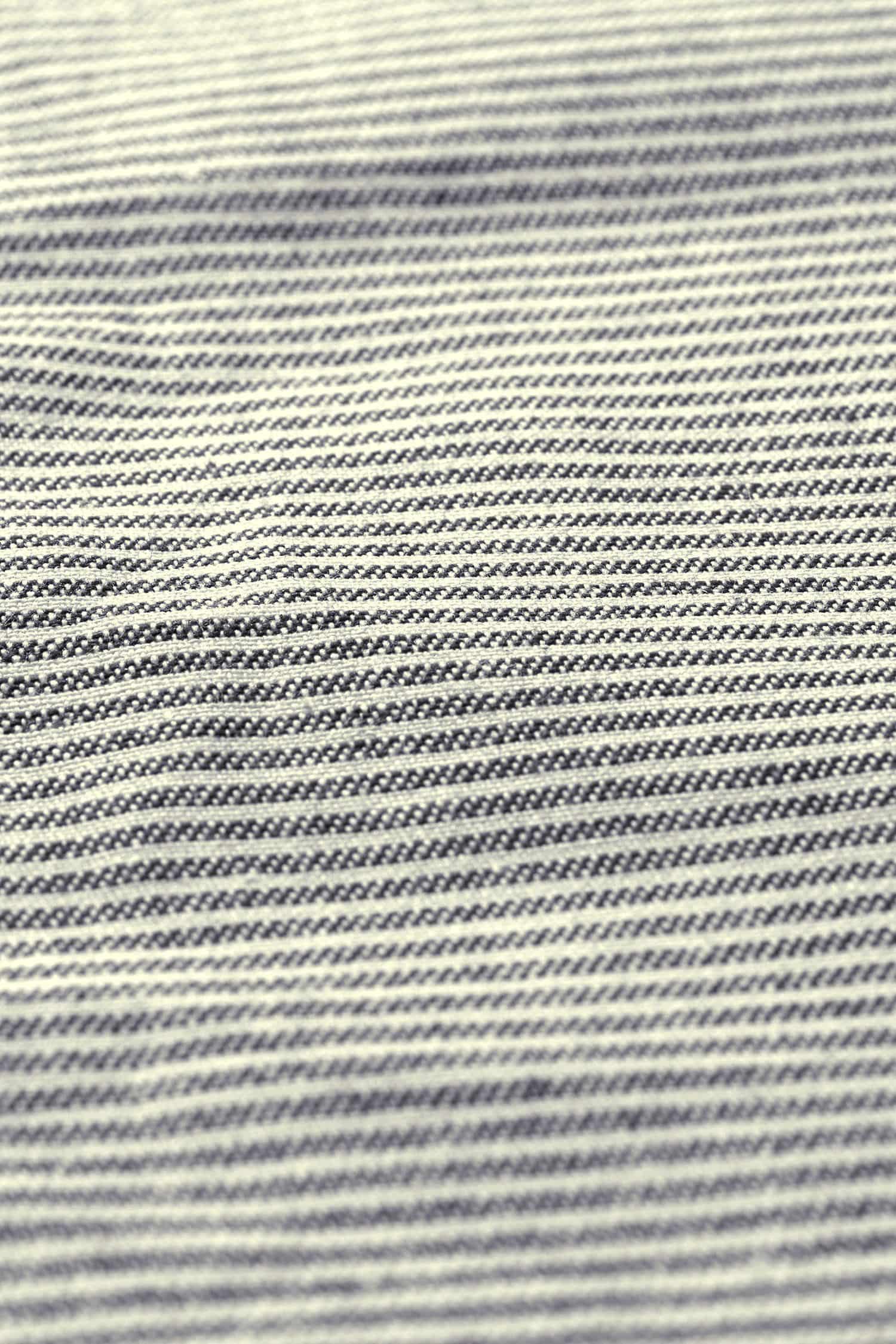 blau natur gestreifter Baumwollstoff aus bio Baumwolle (kbA)