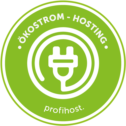 Profihost Logo auf schwarzem Untergrund