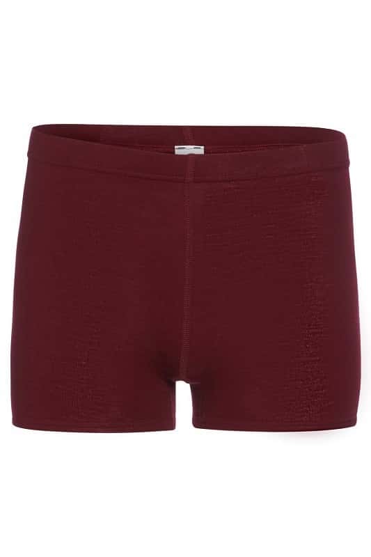 Wolle-Seide Panty mit Bio-Fasern bordeauxrote Panty aus bio Wolle (kbT) und Seide, Freisteller von vorne