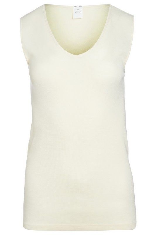 naturweißes Unterhemd aus bio Wolle (kbT) und Seide, Freisteller