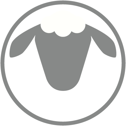 Finkhof Schafkopflabel mit grauem Schafkopf für ungefärbte Produkte