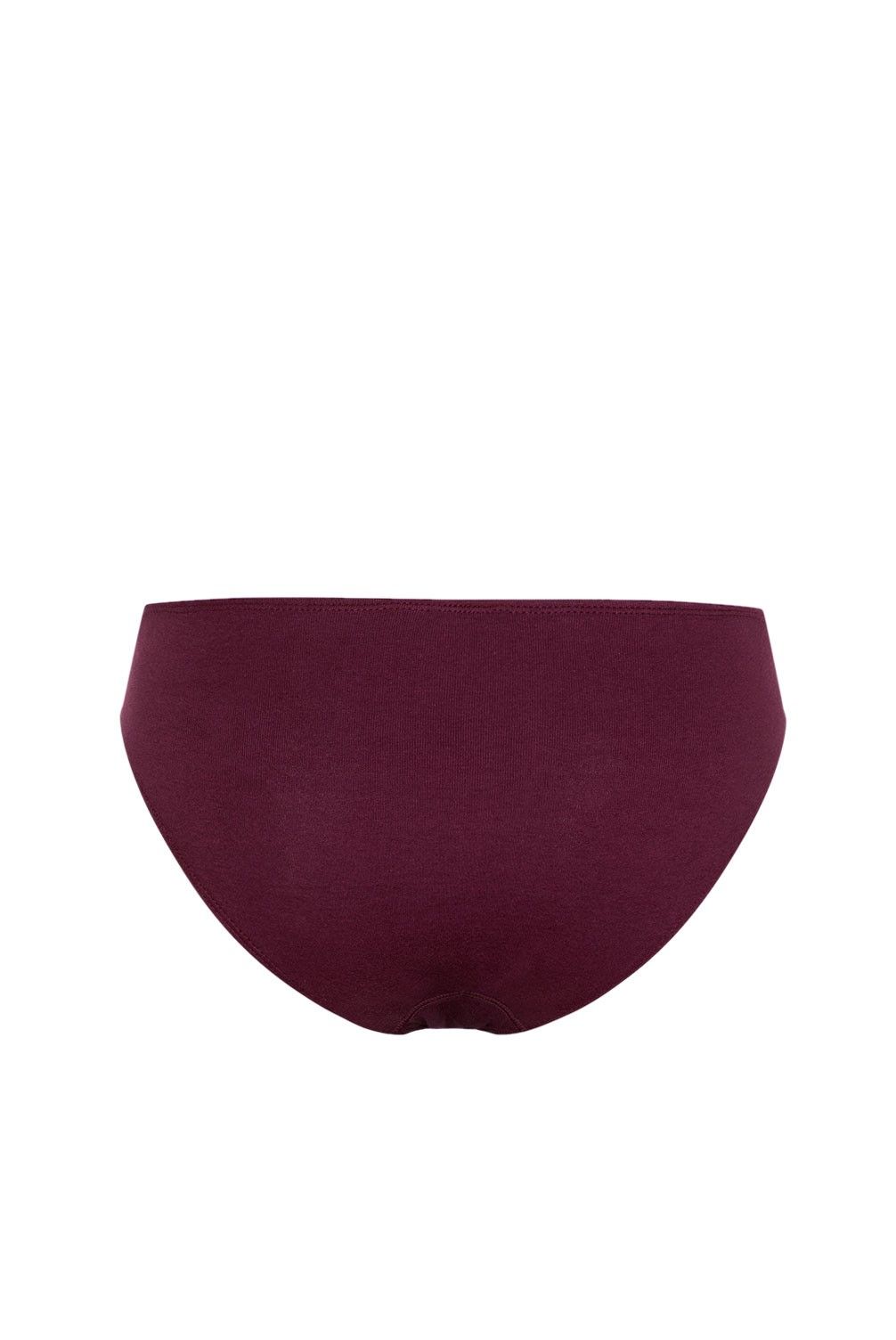 burgunderrote Unterhose aus bio Baumwolle (kbA), Freisteller von hinten