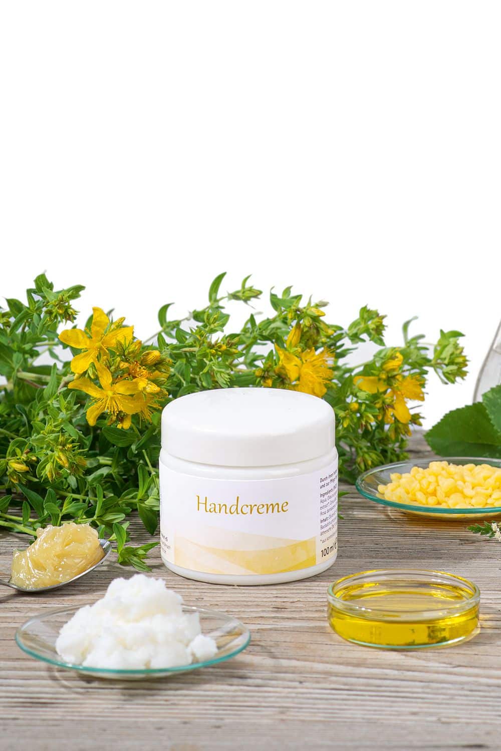 Handcreme 100 ml Finkhof Handcreme 100 ml im Glastiegel – Naturkosmetik mit Wollwachs, Olivenöl und Johanniskraut