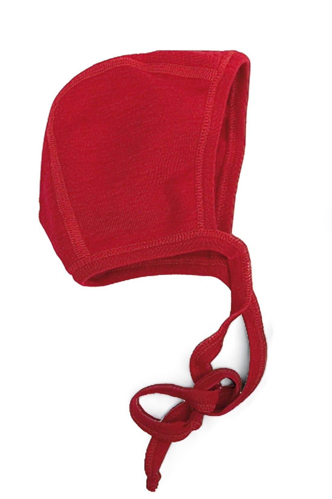 rote Babymütze aus bio Wolle (kbT), Freisteller