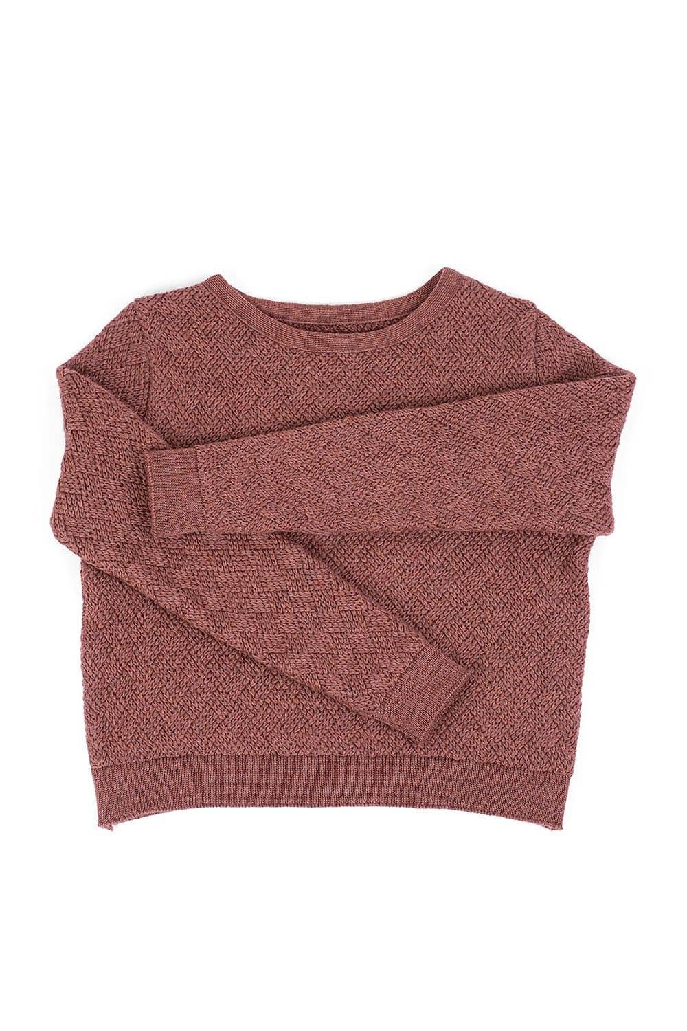 altrosa Pulli mit Struktur aus bio Wolle (kbT), Freisteller