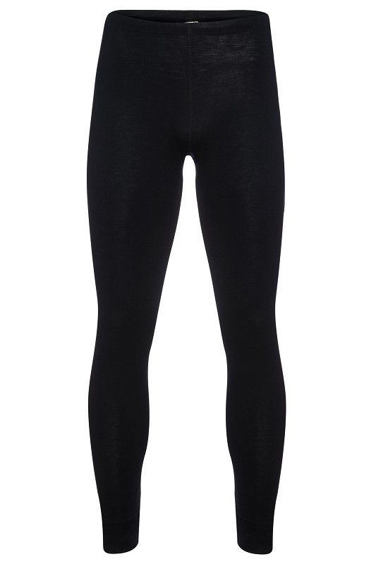 schwarze lange Unterhose aus bio Wolle (kbT) und Seide für Männer, Freisteller
