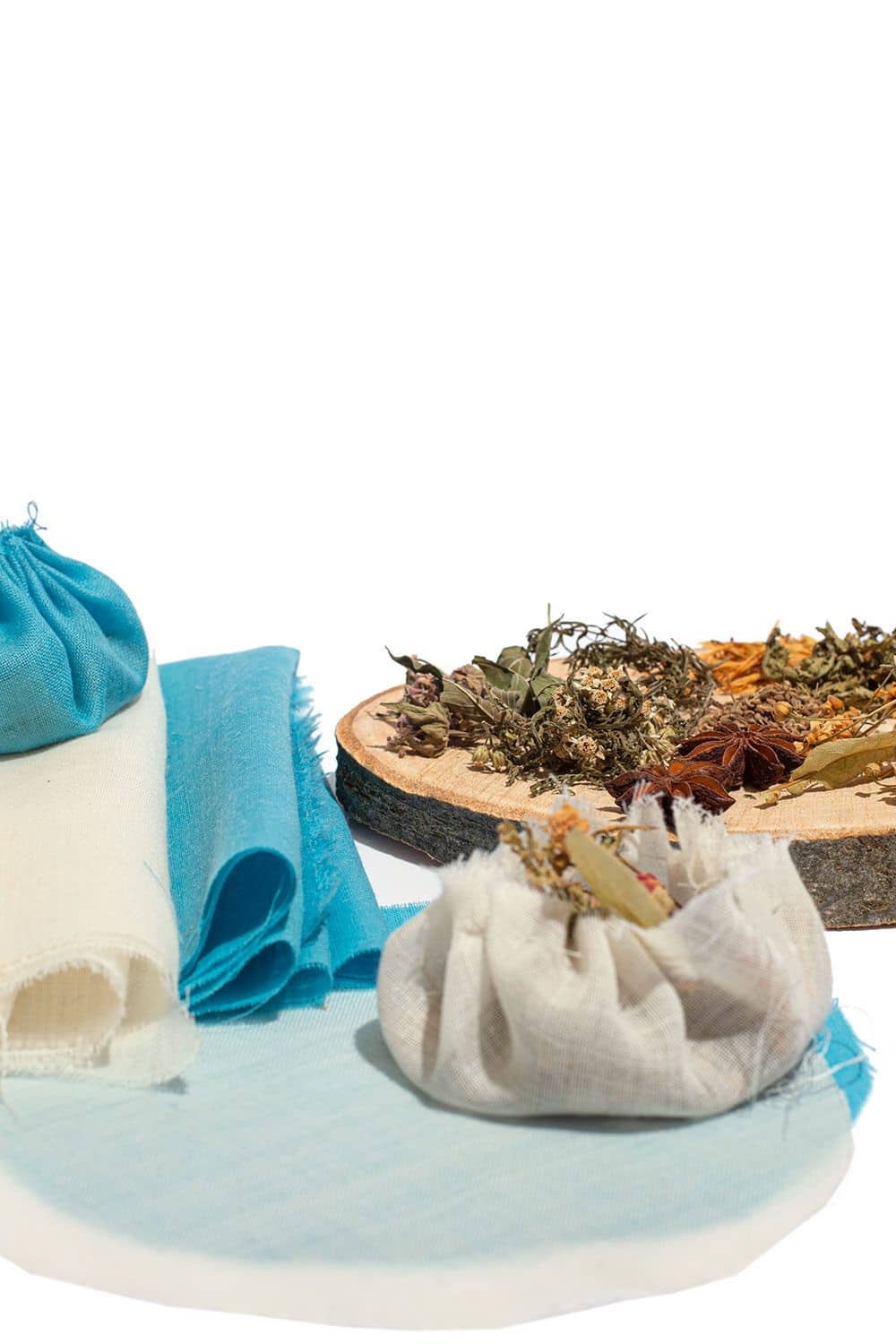 Beispielprojekt mit Säckchen und Kräutern zum Buch ,,Winterfreuden"