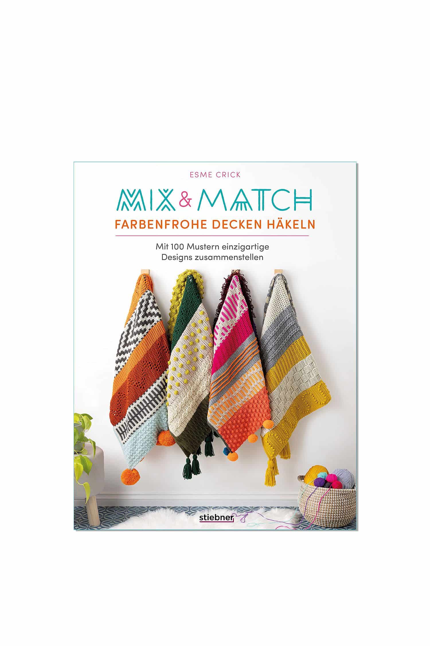 Buch ,,Mix & Match Farbenfrohe Decken häkeln", Freisteller