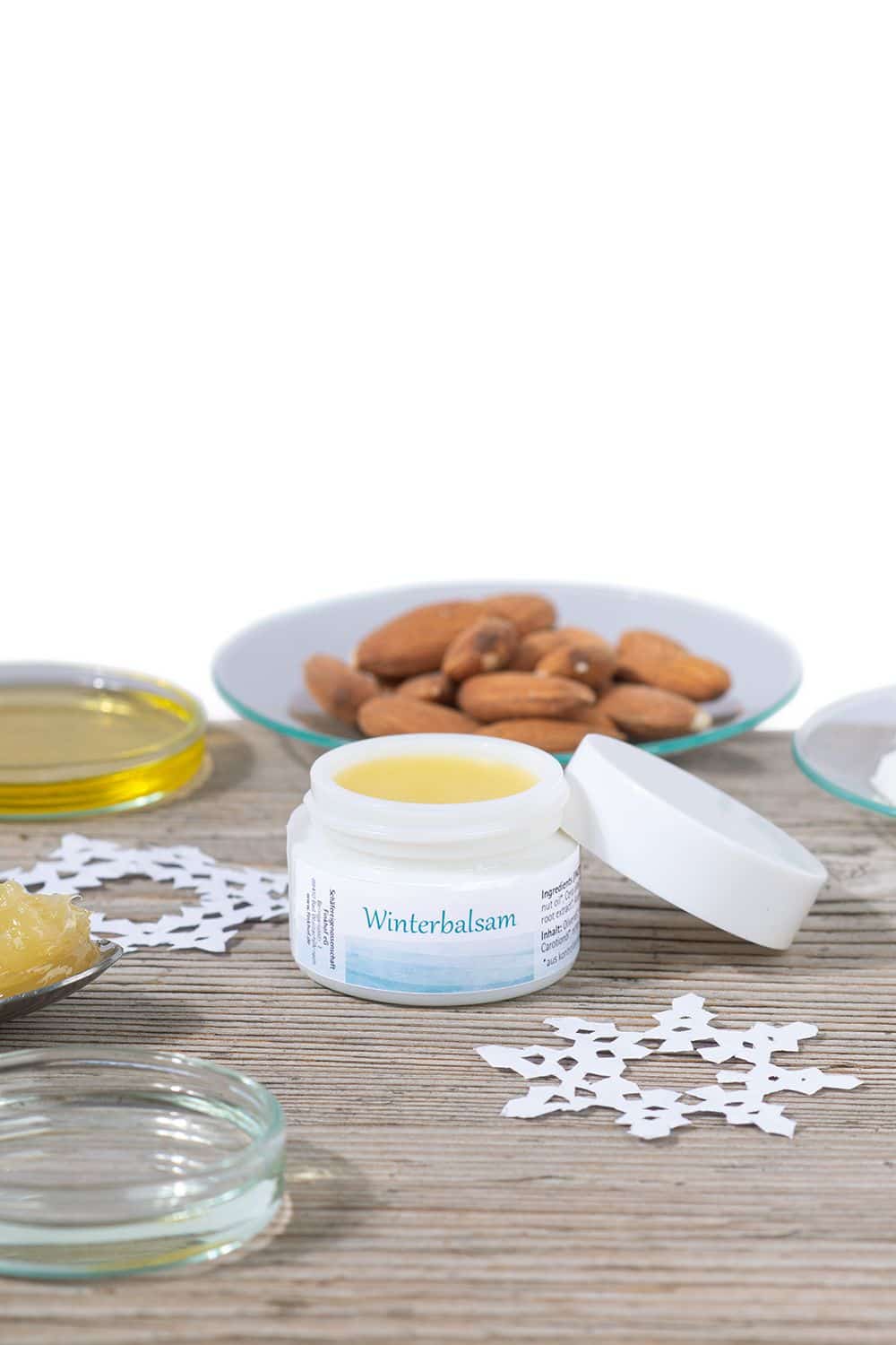 Winterbalsam 15 ml Finkhof Winterbalsam 15 ml im offenen Glastiegel – Naturkosmetik mit Olivenöl, Bienenwachs & Wollwachs