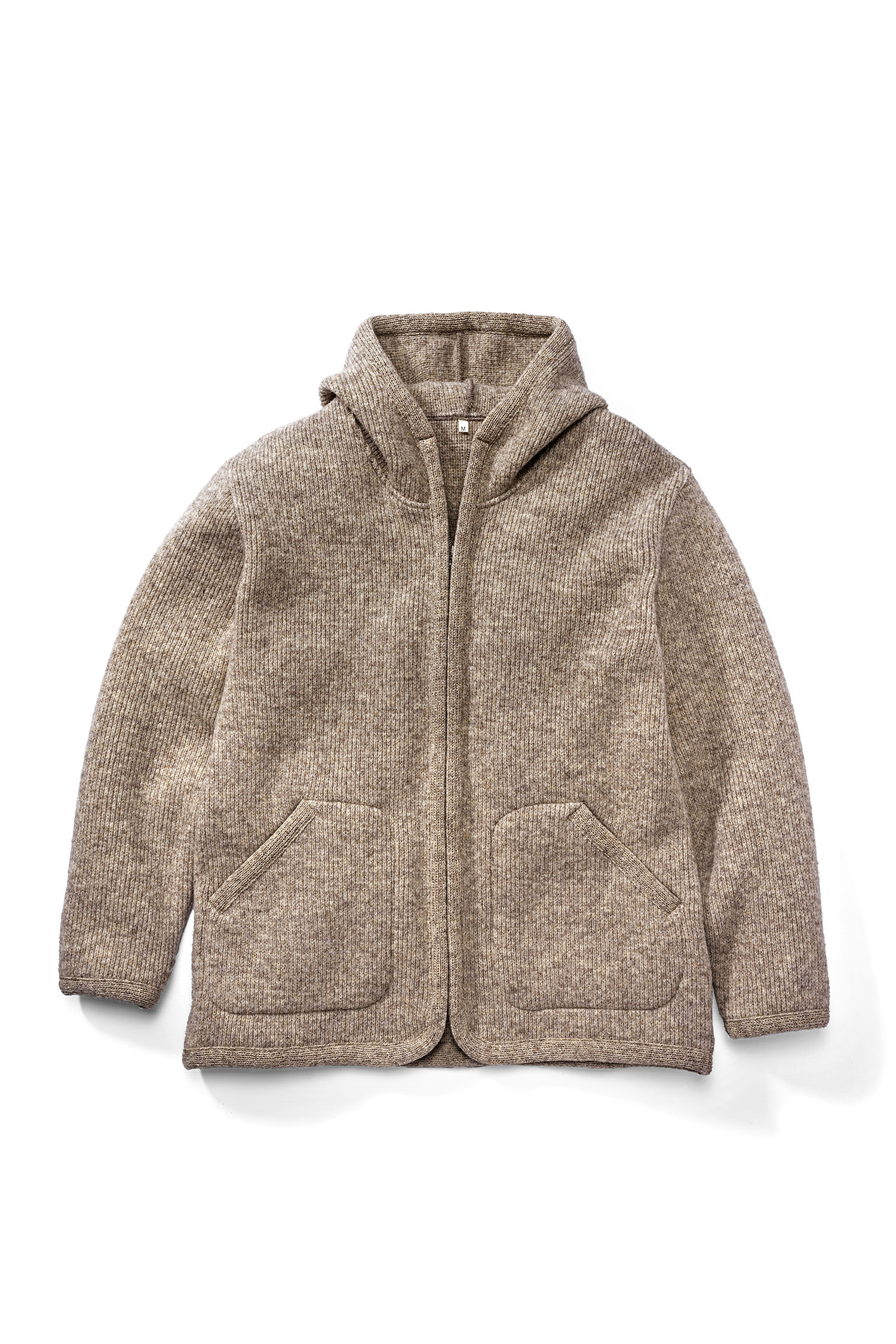 graue Finkhof Kapuzenjacke aus bio Wolle (kbT), Freisteller