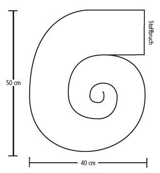 Volantschal-Schnittmuster