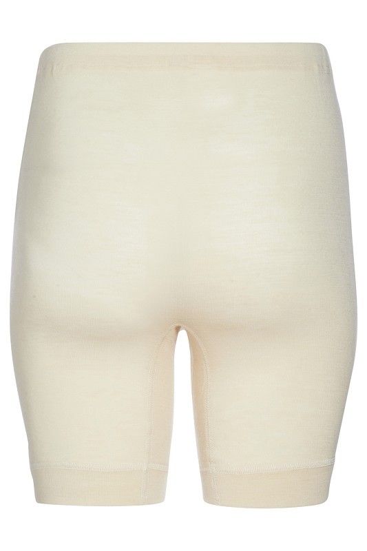 naturweiße Wollbermuda aus bio Wolle (kbT), Freisteller von hinten