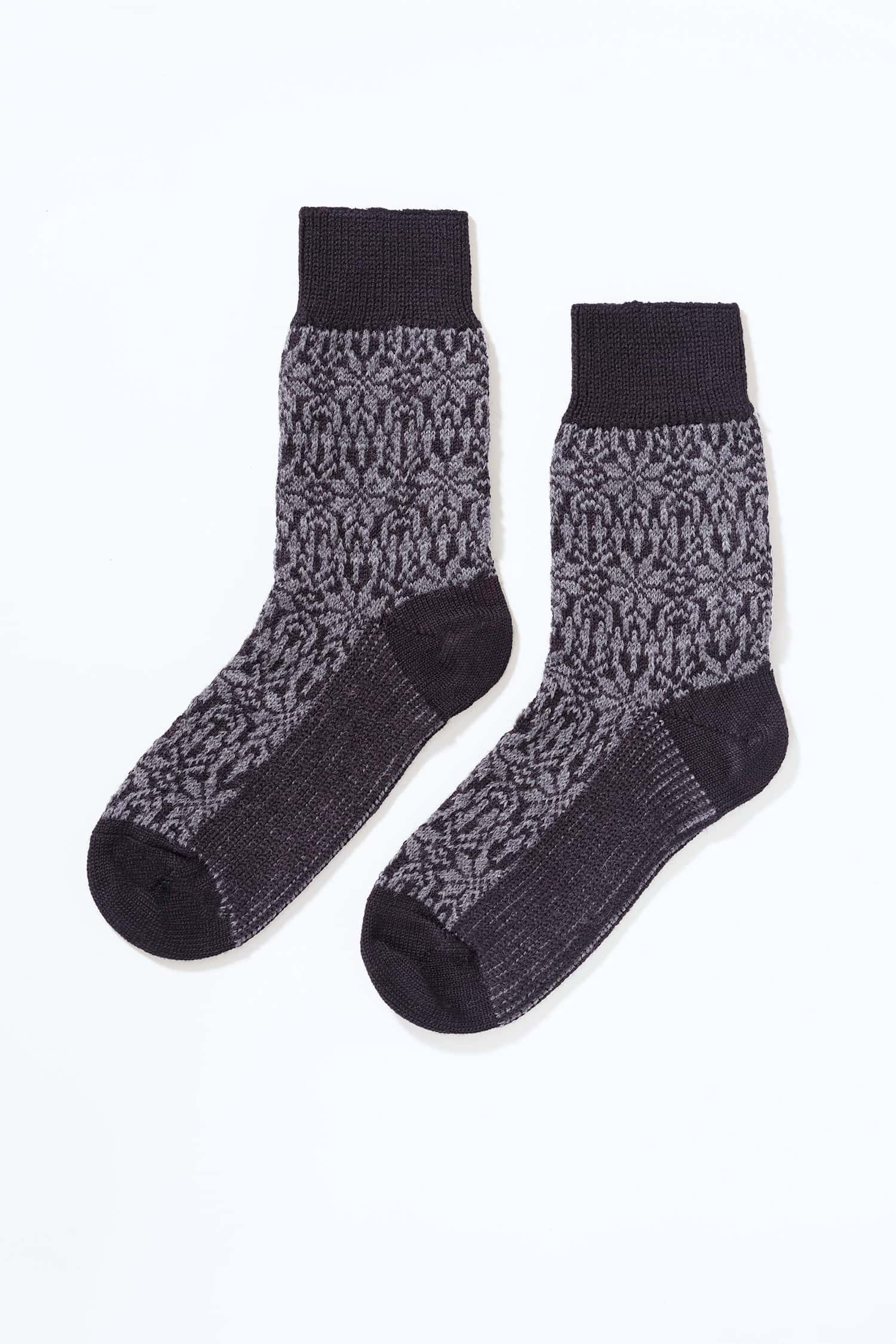 Norwegersocken Stern aus reiner Bio-Schurwolle