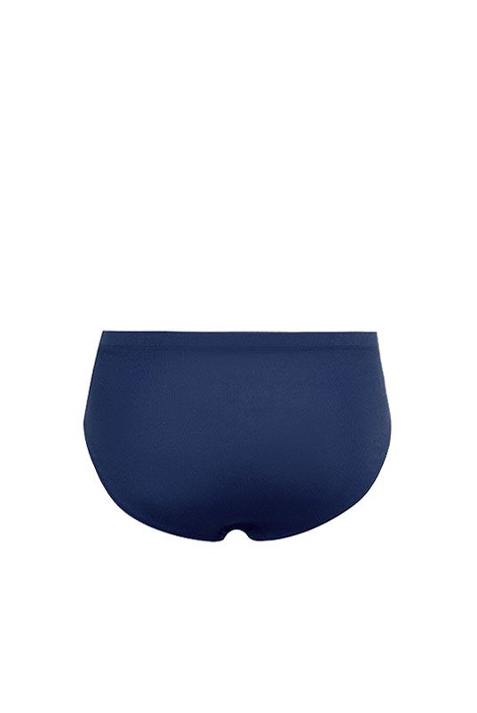 Rückseite von marineblauem Slip für Herren aus bio Baumwolle (kbA)