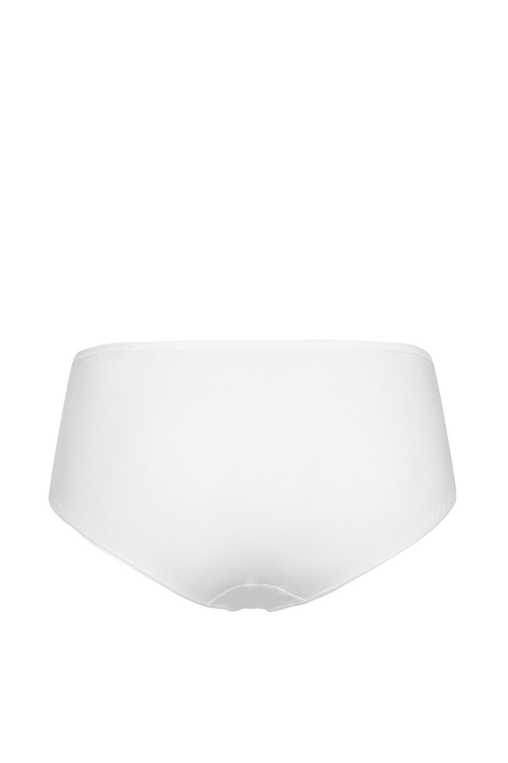 weiße Damenpanty aus bio Baumwolle (kbA) und Elasthan, Freisteller von hinten