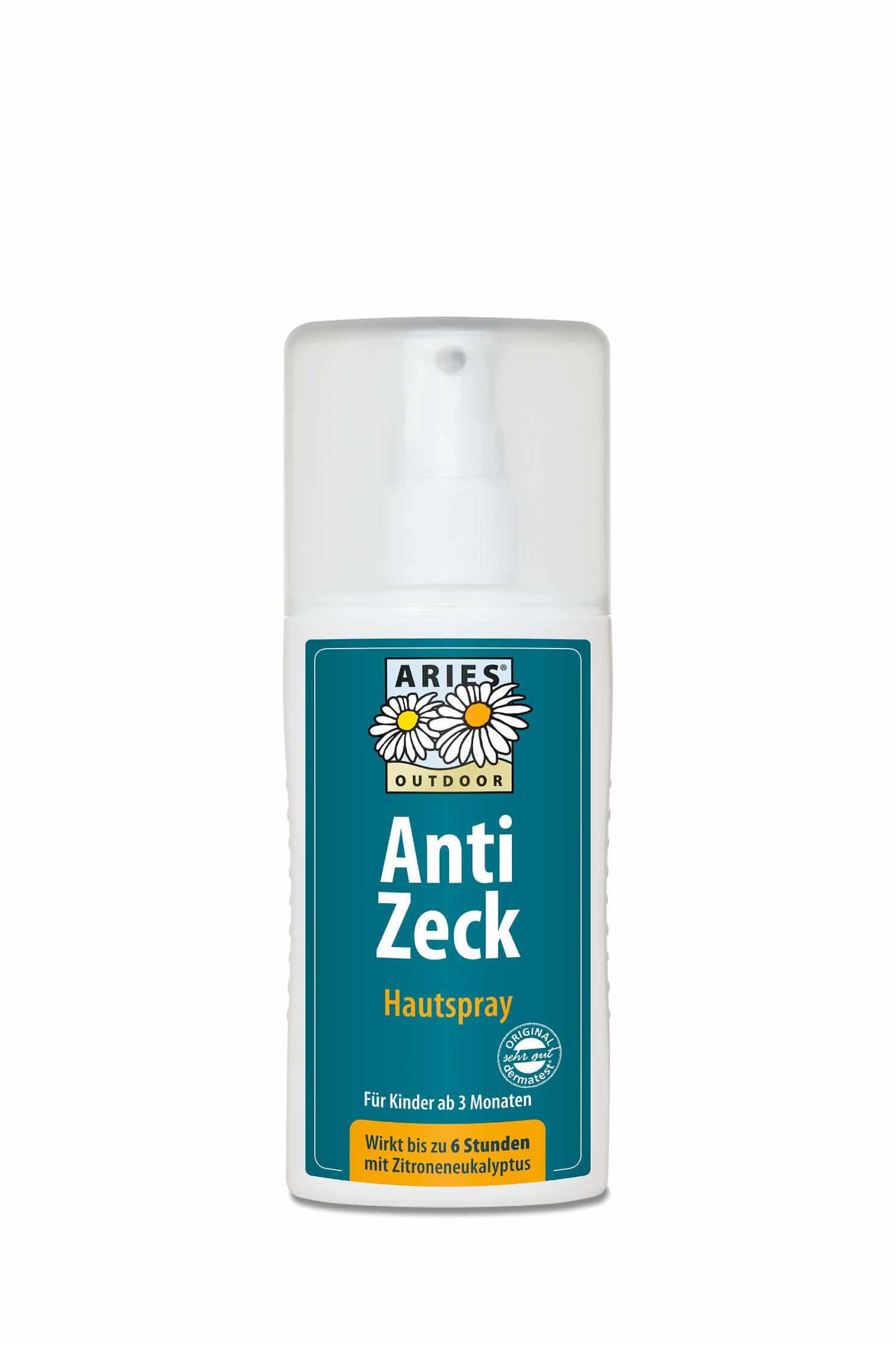 Anti Zeck Hautspray 100 ml Aries Anti Zeck Hautspray in 100ml Sprühflasche, Freisteller