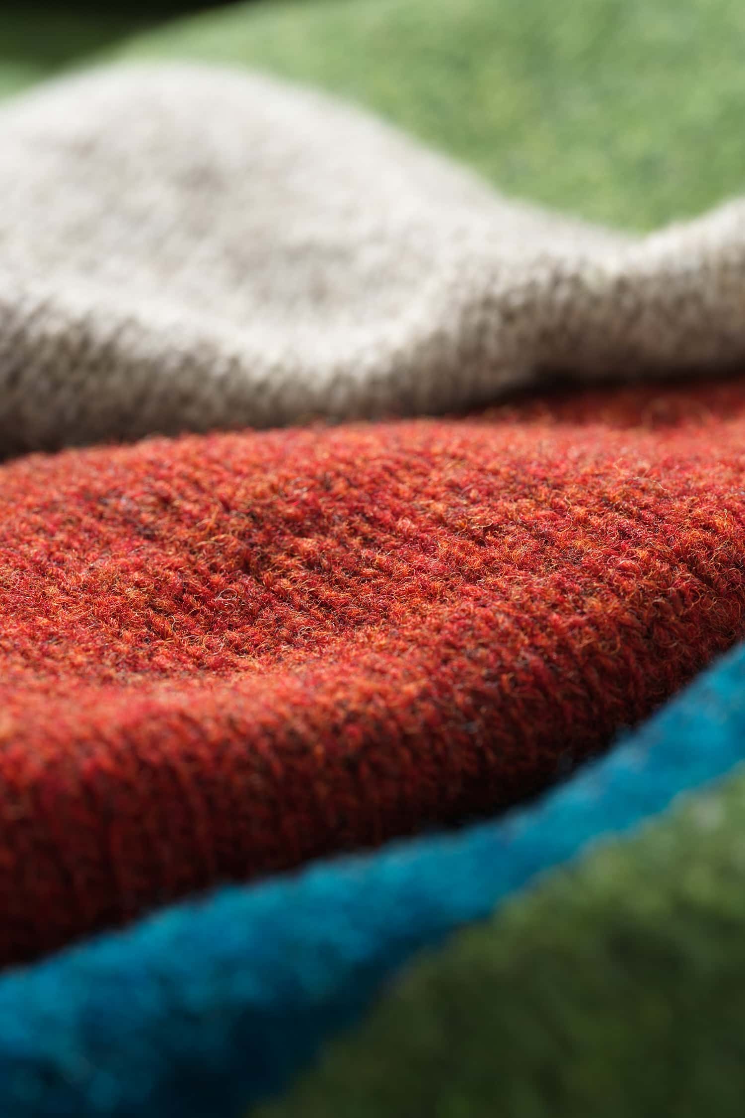 Strickschal gestreift aus Bio-Wolle bunt