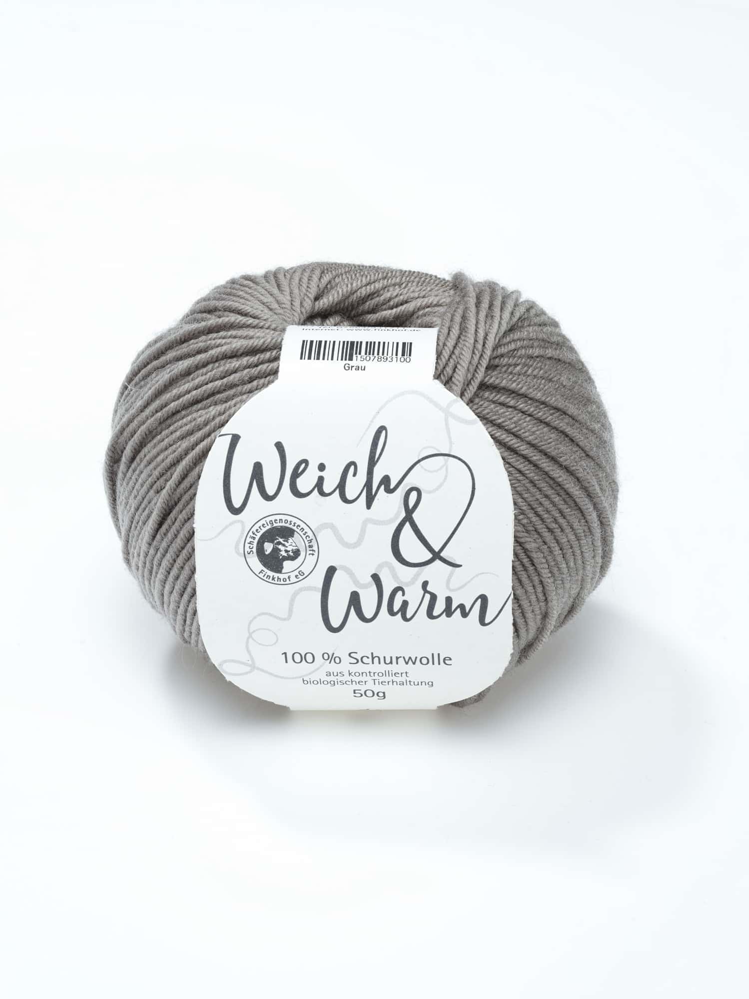 Merinowolle Weich & Warm grau Graue Merinowolle weich und warm aus Bio-Wolle vom Finkhof, Freisteller