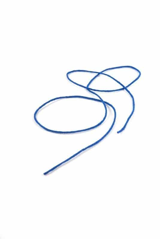 blaue Filzschnur, Freisteller