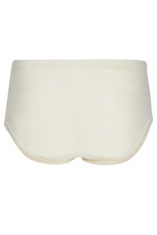 naturweißer Wollslip aus bio Wolle (kbT), Freisteller von hinten