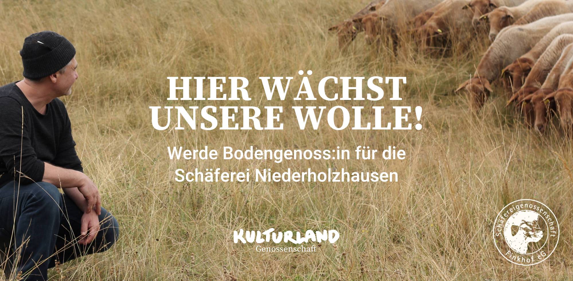 Finkhof Mitarbeiter mit Coburger Fuchsschafherde