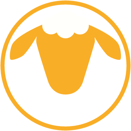 Finkhof Schafkopflabel mit gelbem Schafkopf für chemisch gefärbte Produkte