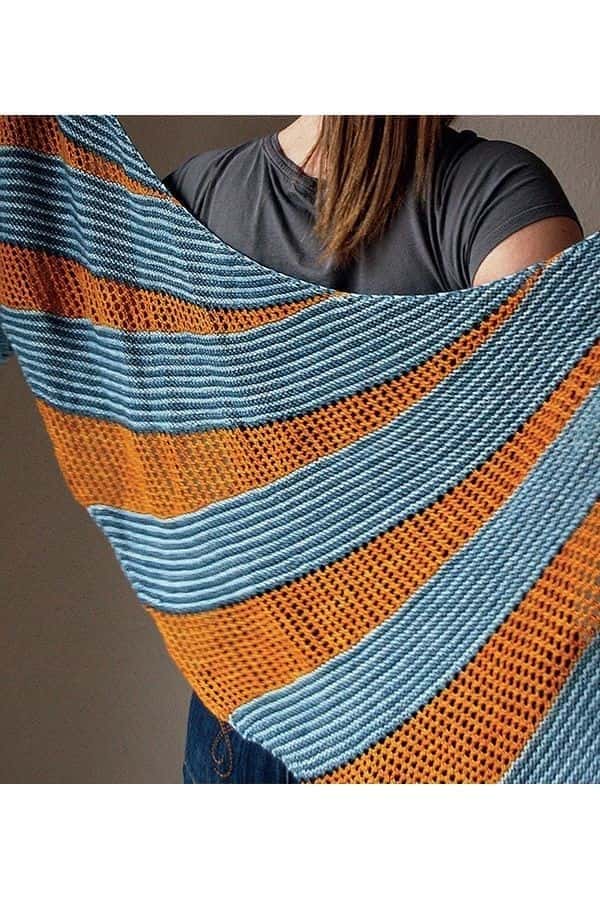 blau oranges Tuch