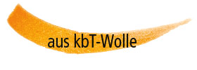 aus kbT Wolle Logo auf schwarzem Untergrund, Finkhof