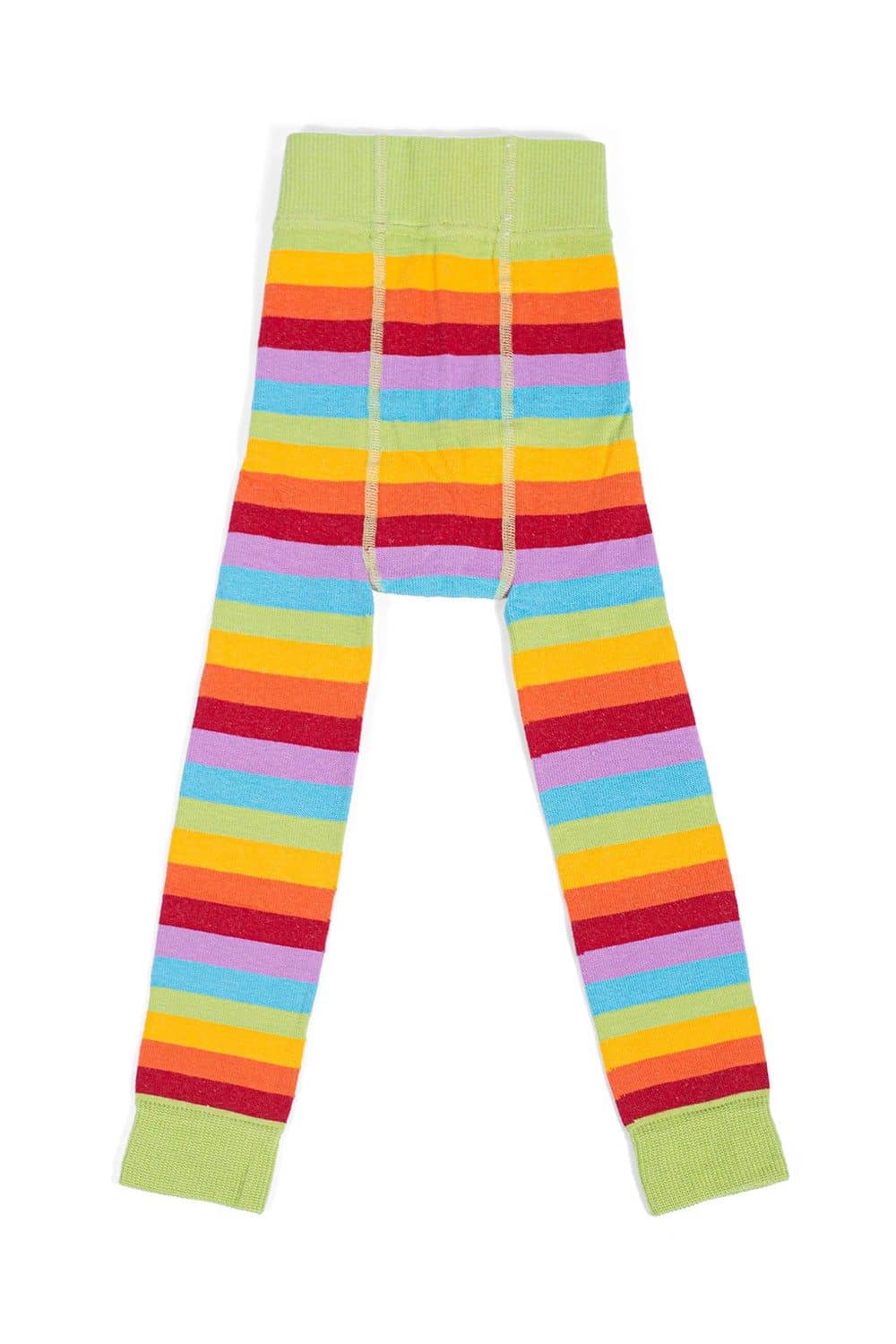 bunte gestreifte Leggings aus bio Baumwolle (kbA) und Elasthan, Freisteller von hinten